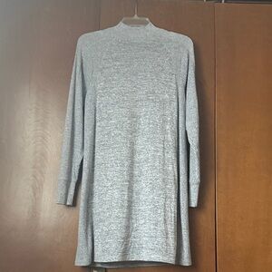 Rag & Bone Mock Neck Gray Long Sleeved PulloverDress Ribbed & Heathered Small